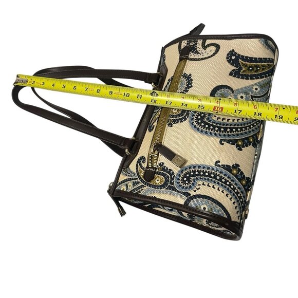 Spartina 449 Daufuskie Island Juliette Paisley Purse Linen Canvas Shoulder Bag - Picture 12 of 14